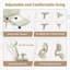 Chaise de bureau pliable, chaise de travail ergonomique en filet avec fonction d'inclinaison, chaise de bureau à domicile avec appui-tête en 2 dimensions, accoudoir 4D et repose-pieds, hauteur réglable et soutien lombaire et coussin de siège en forme de W-1855055973
