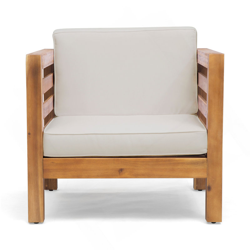 Oana Club Chair, Beige, Brown