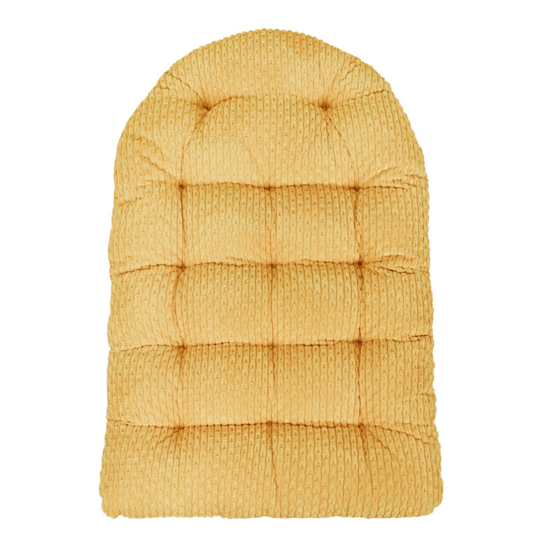 Coussin de chaise d'intérieur en velours côtelé, Moutarde Becklee