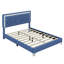 Dietolf 3-Pieces Bedroom Sets, Queen Upholstered Platform Bed With LED Lights And Two Nightstands-1368490091