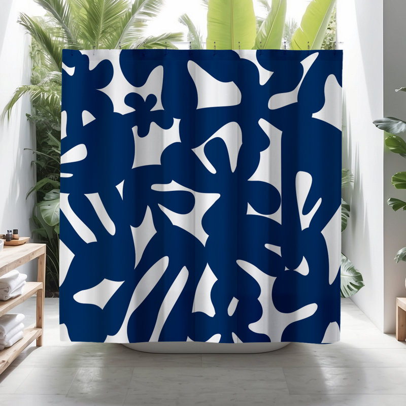 Rideau de douche Coco, Bleu marine
