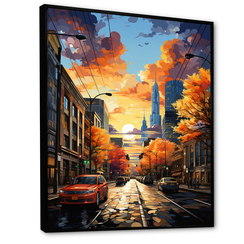 City Minneapolis Popart II sur toile, H 32 po x l 24 po x P 1 po, Cadre flottant noir