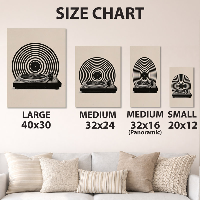 Vinyle noir et gris rétro, L 34 po x H 44 po