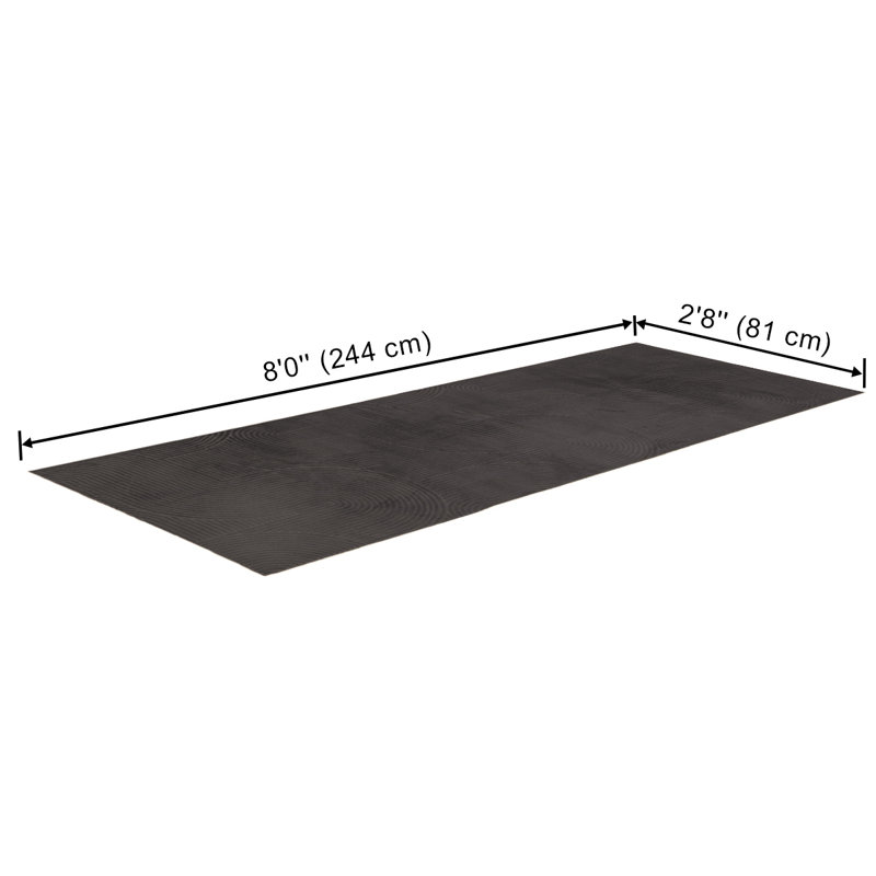 Tapis gris Elion, Gris, 2'8" x 8'0"