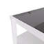 Table basse 38 po rectangulaire moderne avec plateau en verre trempé et tablette de rangement à 2 niveaux-1408219914