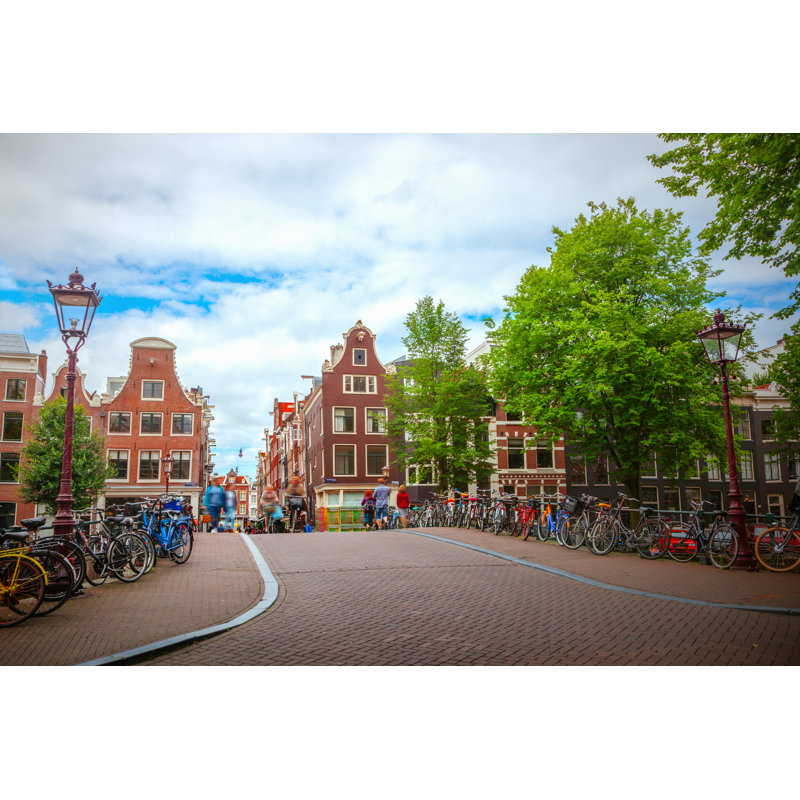 Canal In Amsterdam by Adisa - Wrapped Canvas Print, 81cm H x 122cm W