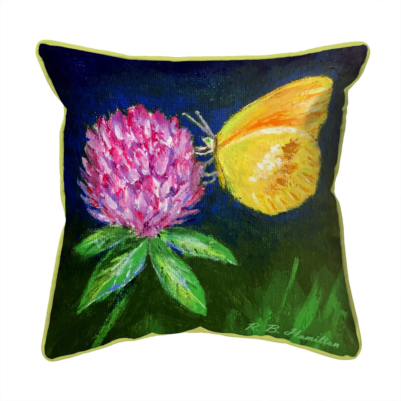 Housse et insert de coussin d'extérieur carré en soufre, 12 po x 12 po
