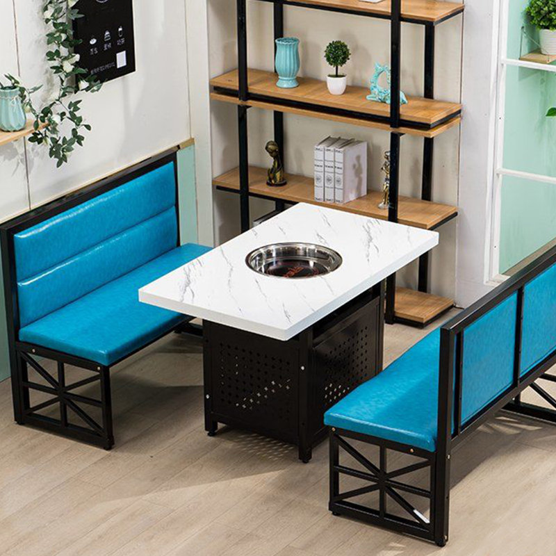 Banc rembourré en similicuir restaurant Cafe Cafe