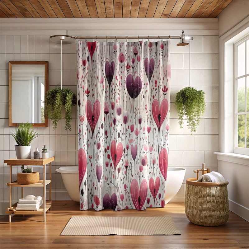 Rideau de douche 1 pièce Sweet Wave, H 74 po x l 71 po