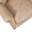 Genuine Leather Upholstered Armchair in Cream