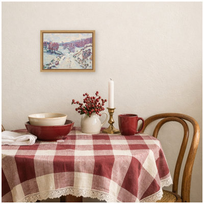«Neige 1890» par Armand Guillaumin, reproduction d'art sur toile encadrée