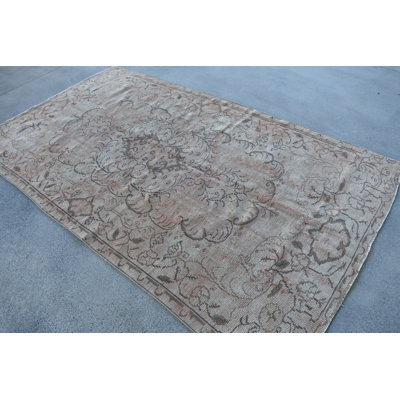 Tapis beige en laine Vintage Patchwork 59,8 x 10,9 po
