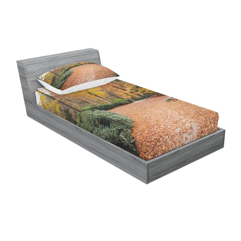 Ensemble de draps Autumn Forest, Ensemble de draps pour lit simple avec drap-housse