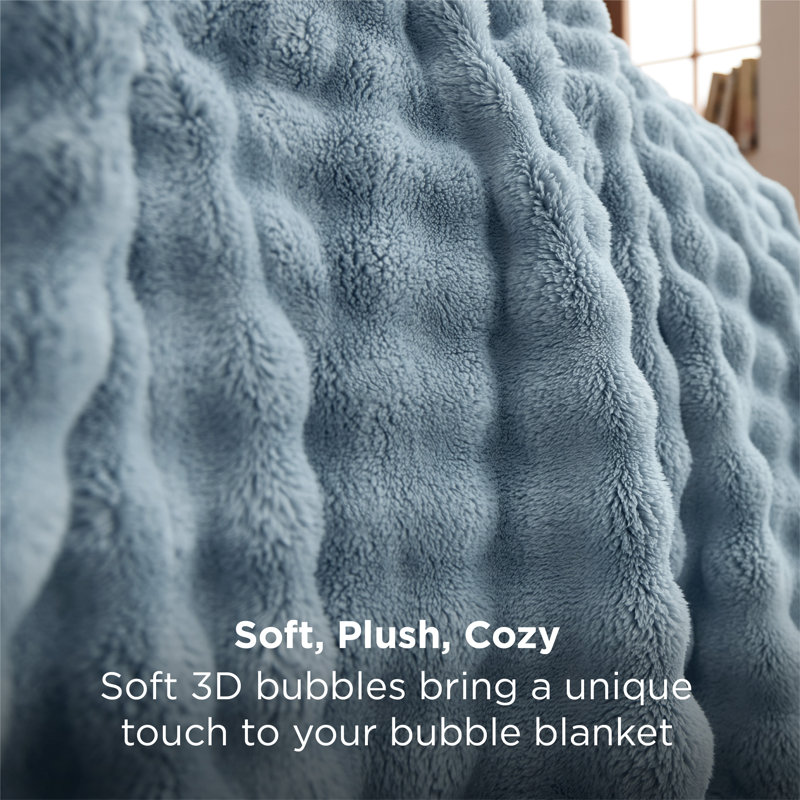 Bedsure 3D Bubble Twin/Twin XL Blanket – Soft Lightweight Cozy Dorm Room Essentials, Celestial Blue Throw for Bed & Sofa Decor, College Graduation Gift for Teen Girls, All-Season