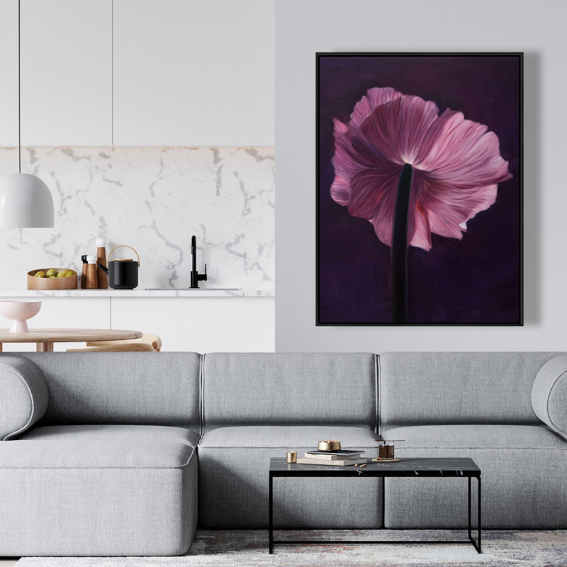 Purple Petals Print On Canvas