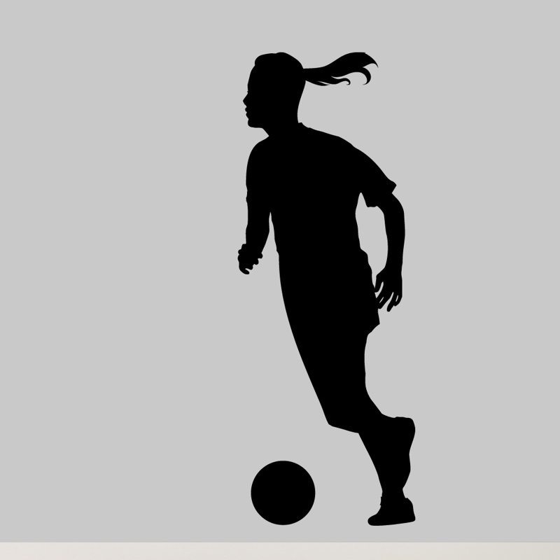 Adhésif mural soccer, Noir