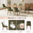 High Back Dining Chair with Ergonomic Curved Back, Padded Seat & Solid Wood Legs-1499108735