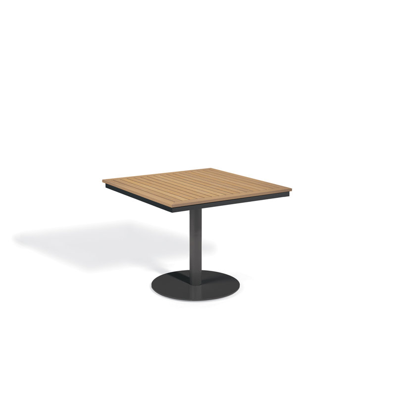Table bistro Travira, Bois de tek naturel, L 38 po x L 38 po x H 29,5 po, Flint