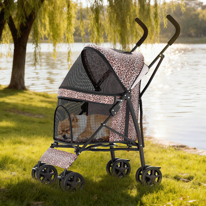 Poussette pour chien avec poussette réglable
