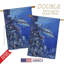 Drapeau de jardin 2 côtés en polyester requin-31164345