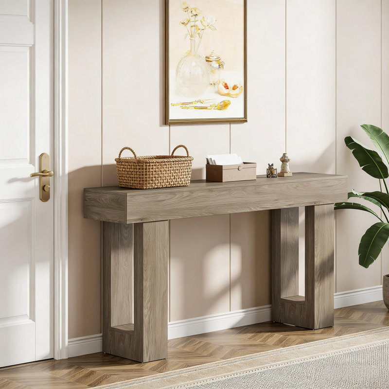 Console élégante, table d'appoint en bois
