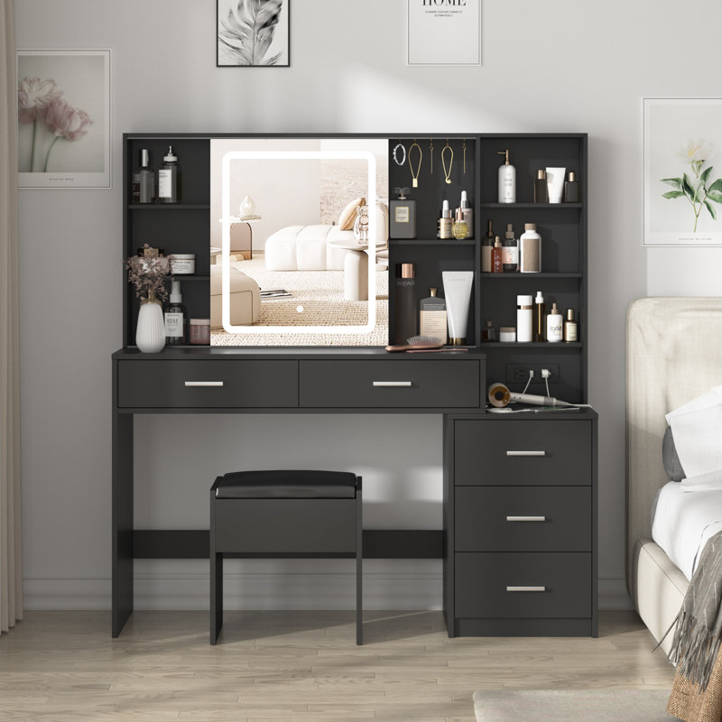 Coiffeuse Jynna, Noir