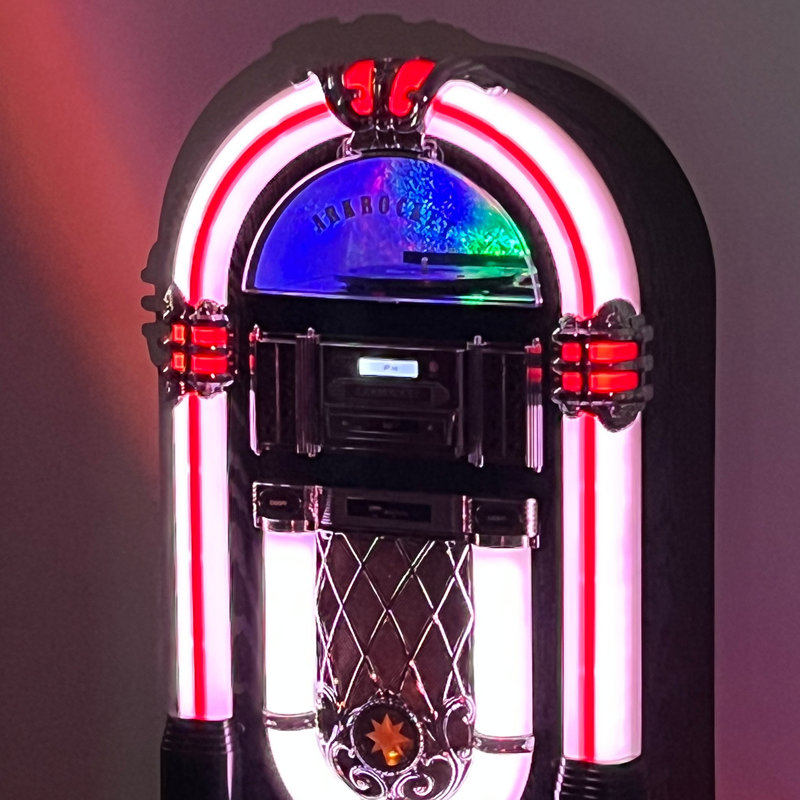 Tourne-disque rétro avec tourne-disque Arkrocket Taurus II, Noir