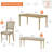 4 Piece Dining Table Set - Includes One Dining Table, 1 Upholstered Bench, 2 Wood Dining Chairs, Farmhouse Dining Set, Oak-571457026-571457036