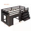 Lit mezzanine simple avec armoire et tablette-129228690