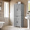 Système de rangement pour salle de bain de 72 po de hauteur avec tablette réglable et système de placard Duster