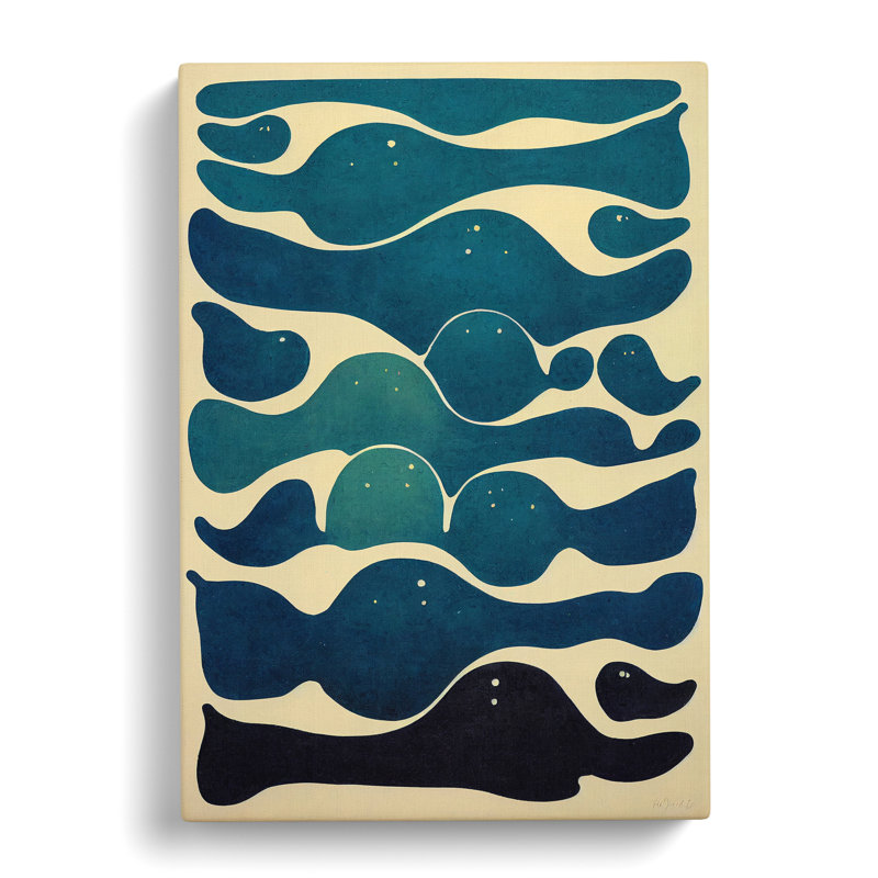 XC1022-3771X Retro Abstract Art No.7 - Wrapped Canvas Print, 50cm H x 35cm W x 3cm D