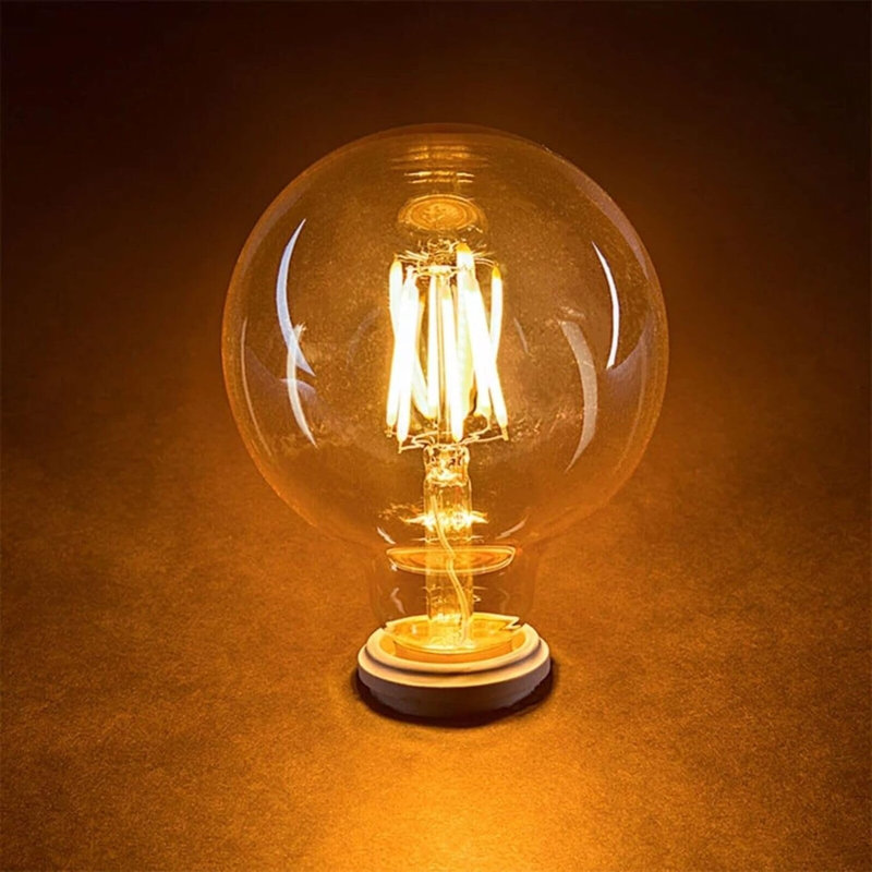 Globe 125 Dimmable LED E27 Screw Bulb 8W 3 Pack