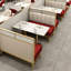 Banc rembourré en similicuir Light Luxury