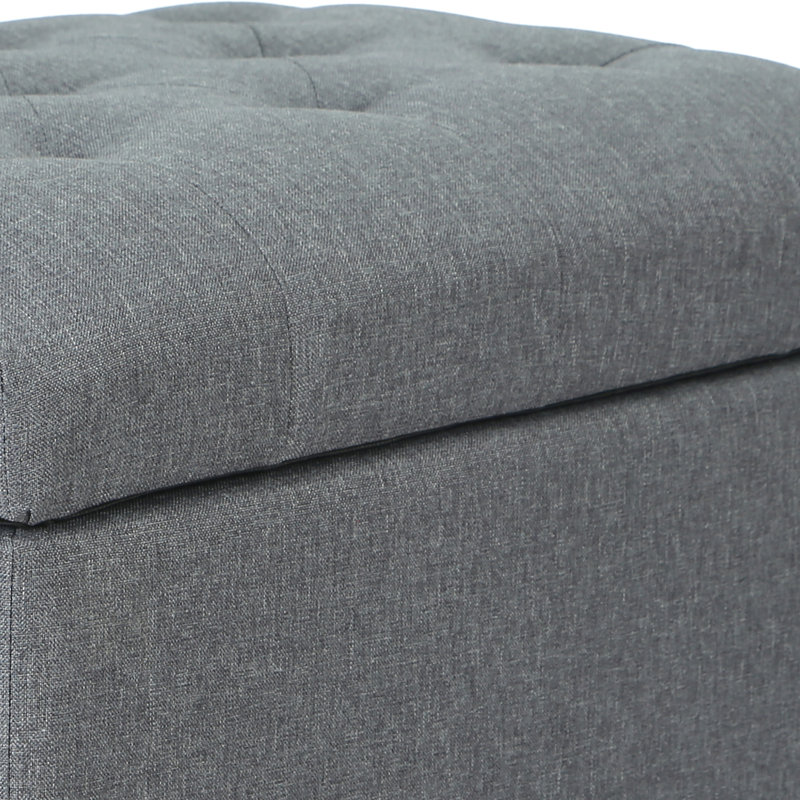 Repose-pieds Milana Classy Accent, Mélange de lin gris