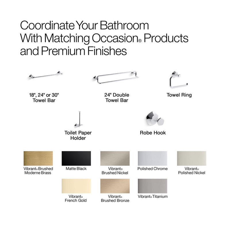 Occasion Pivoting Toilet Paper Holder, Gold