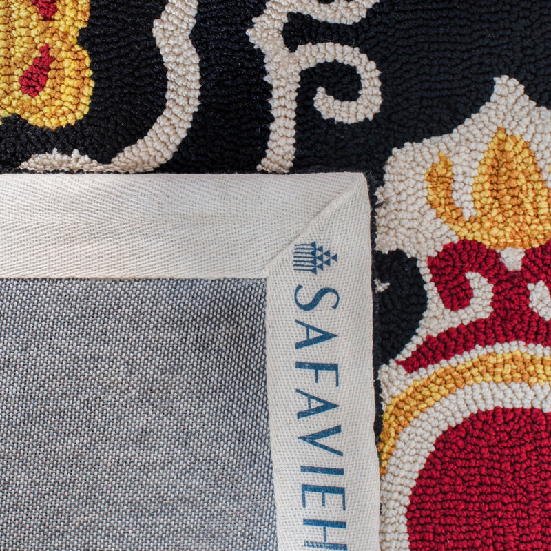 Childers Hand Hooked Performance Southwestern Rug, Square 6'