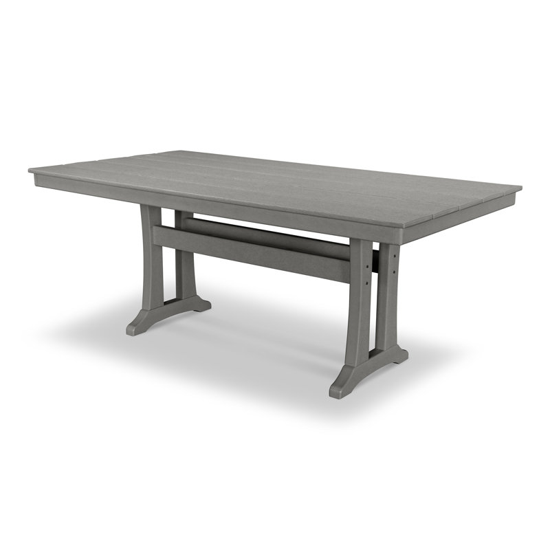 Table de comptoir à tréteaux Farmhouse, Dalle de pierre, L 72 po x L 37 po x H 29 po