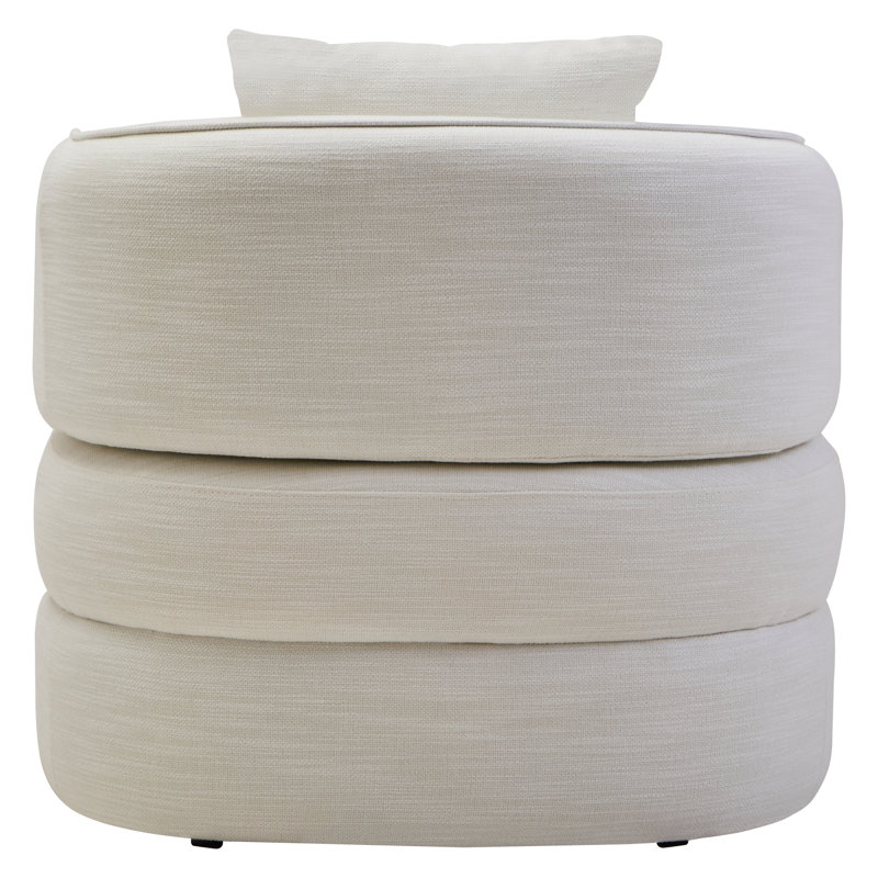 Bilani Upholstered Accent Chair, Cream
