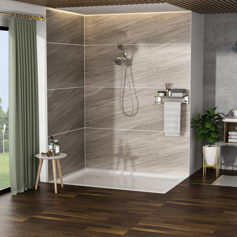 8 Shower Head , 4.7" Rain Showerhead, Brushed Nickel Coating, Plastic Dual Head, Showerhead With 8 Spray Patterns, Hand