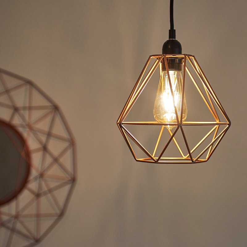 Carnegie 20cm H Metal Novelty Pendant Shade ( Spider ), Copper