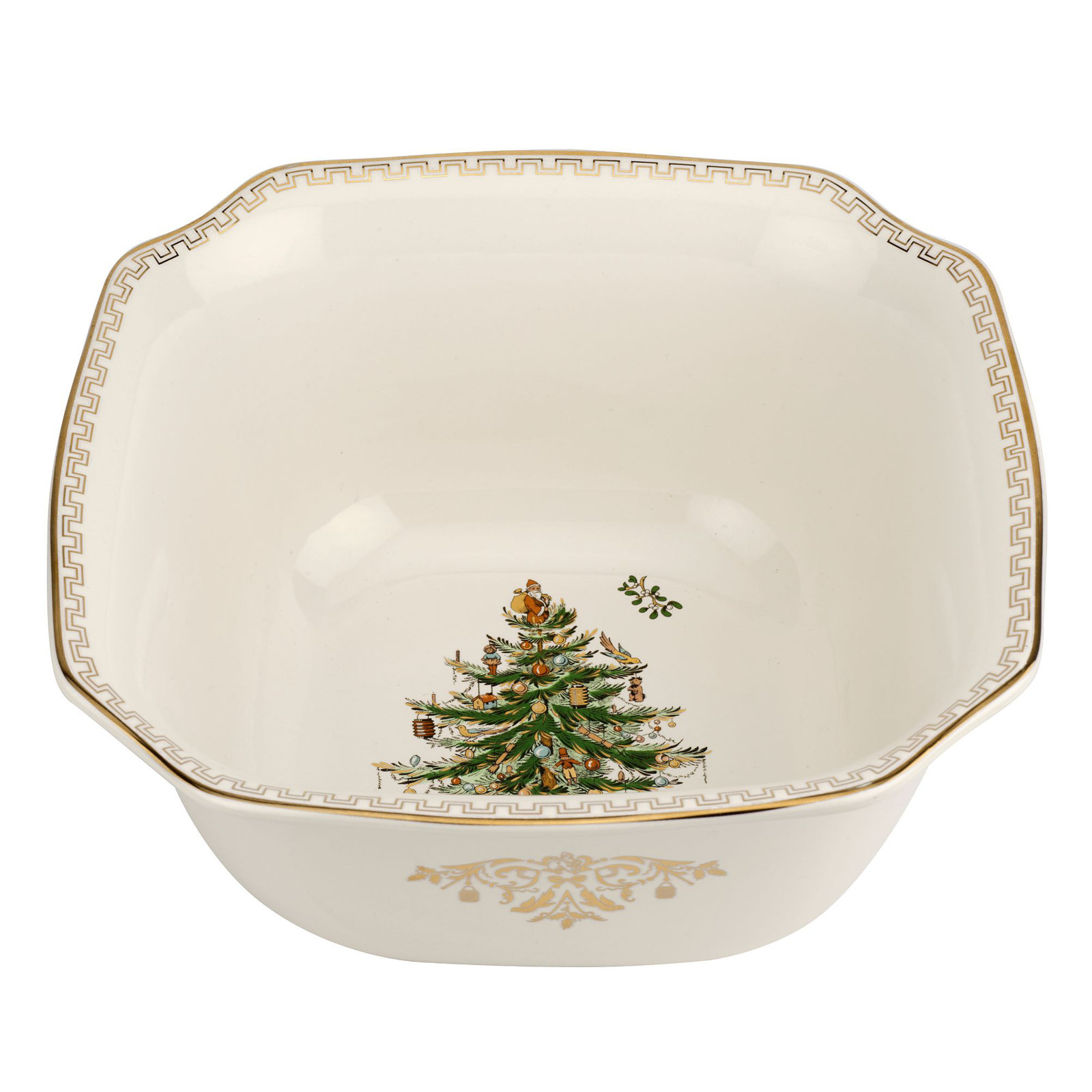 Spode Christmas Tree Gold Square Bowl