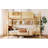 Queen Over Queen Wood Bunk Bed With Side Tray, Storage Shelves And Upgraded Slat System, Light Natural Finish-214647616