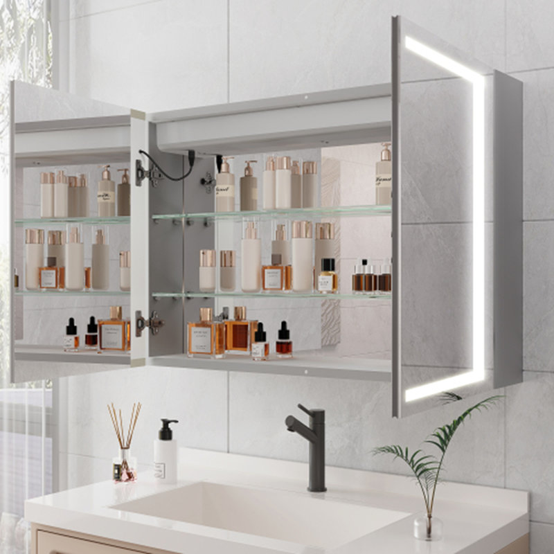Pharmacie avec miroir de coiffeuse à DEL, H 36 po x l 24 po x P 6 po