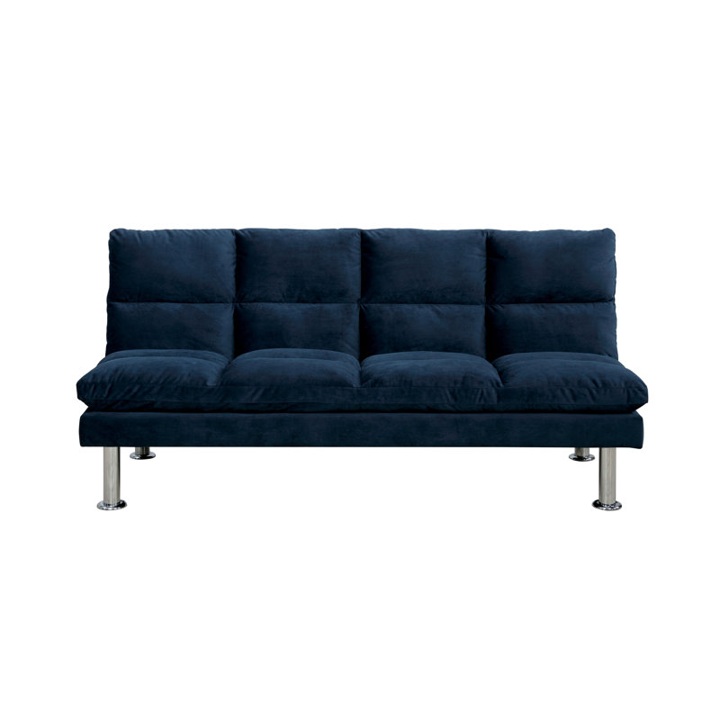 Zayric Futon Sofa Bed, Blue Fabric
