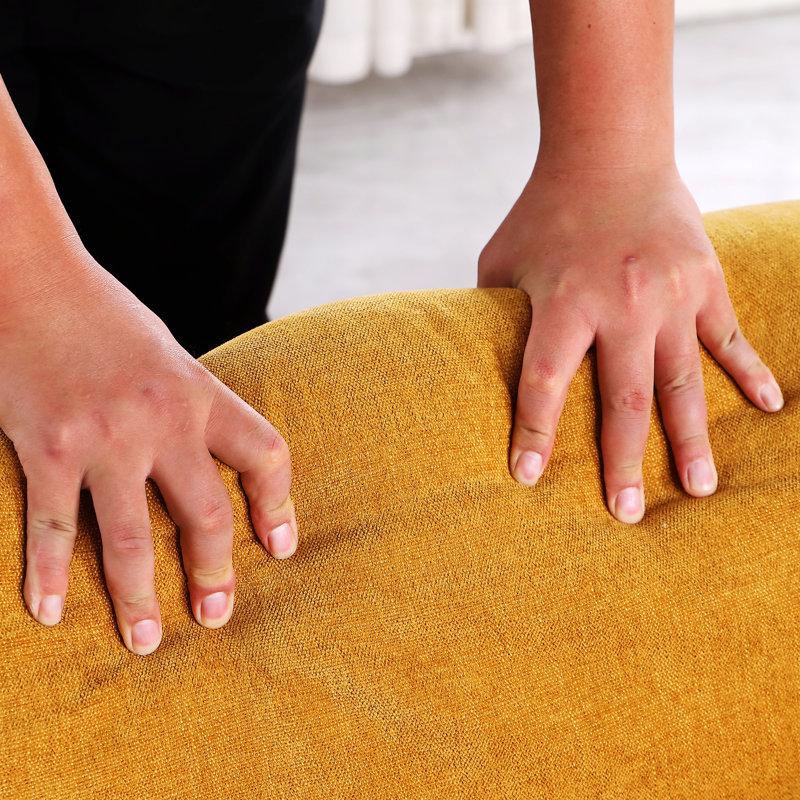 Canapé modulaire avec repose-pieds pour le salon, Jaune