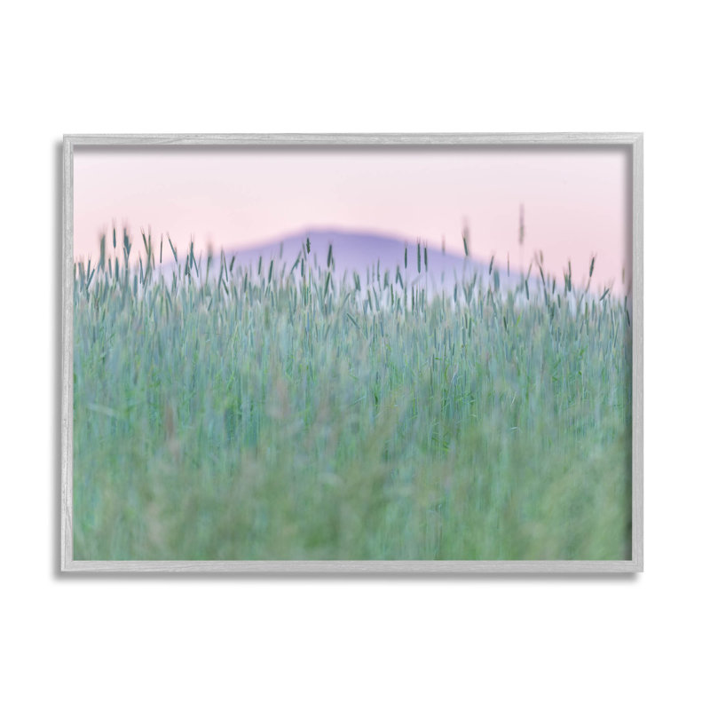 «Wheat Field Pastel Mountain Peak», estampe numérique par Nancy Crowell, H 16 po x l 20 po x P 1,5 po, Toile tendue