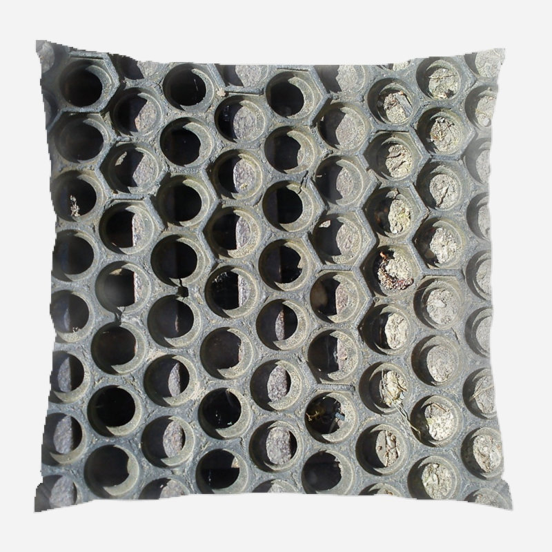 Floor Geometric Microsuede Reversible Throw Pillow