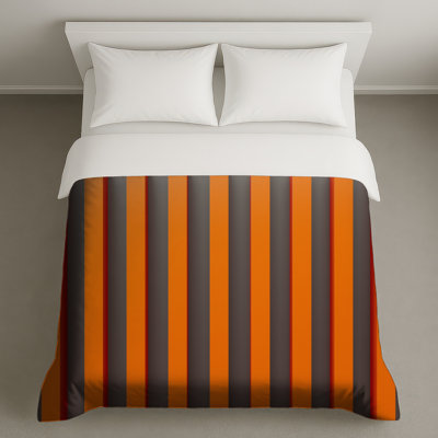 Orange Vertical Stripes Duvet Covers
