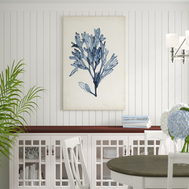 Reproduction d'art sur toile, "Seaweed Specples II" par Naomi McCavitt, H 48 po x l 32 po, Toile tendue
