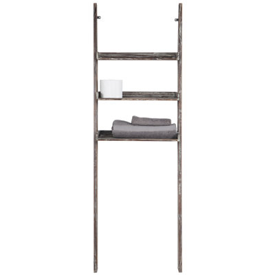21cm W x 67.8cm H x 9.5cm D Solid Wood Wall Mounted Over the Toilet Storage
